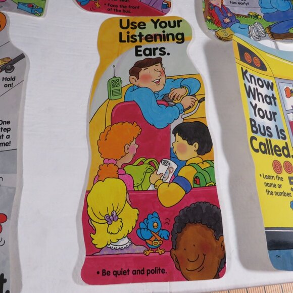 School Bus Safety BULLETIN BOARD SET LAMINATED - Picture 6 of 11